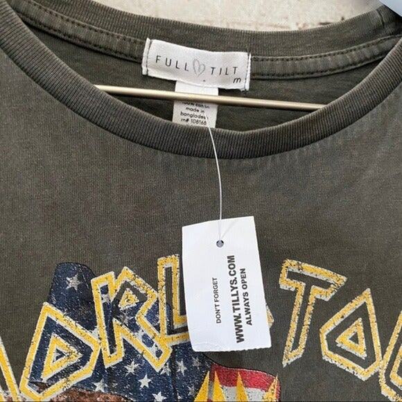 FULL TILT American Eagle Flag Crop Top Sz M - Picture 4 of 7